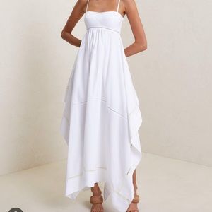 A.L.C White Spaghetti Strap/Strapless Blanca Cotton Maxi Dress Size 2